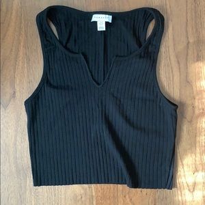 Top shop black cropped tank